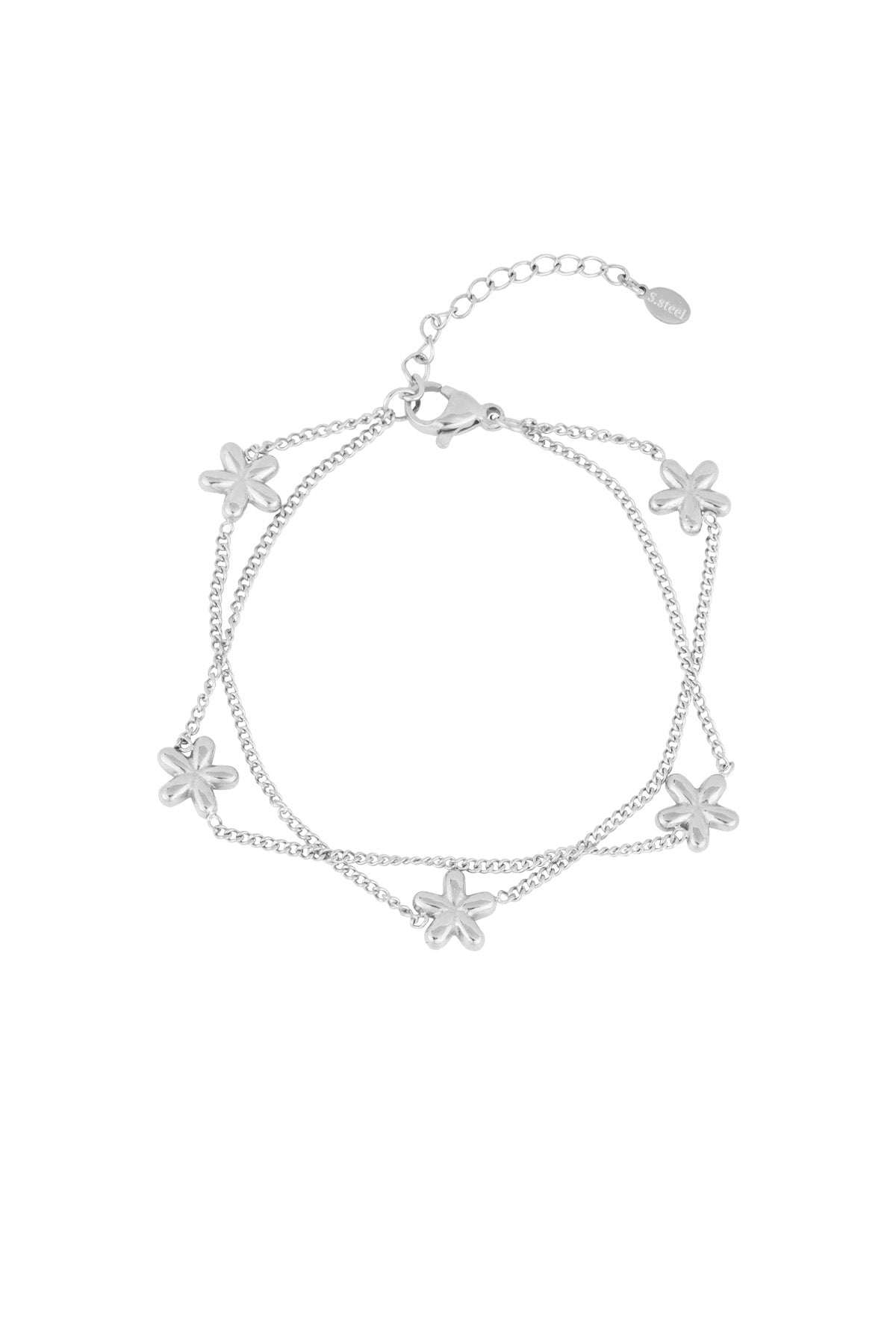 Wildflower - bedelarmband Zilver