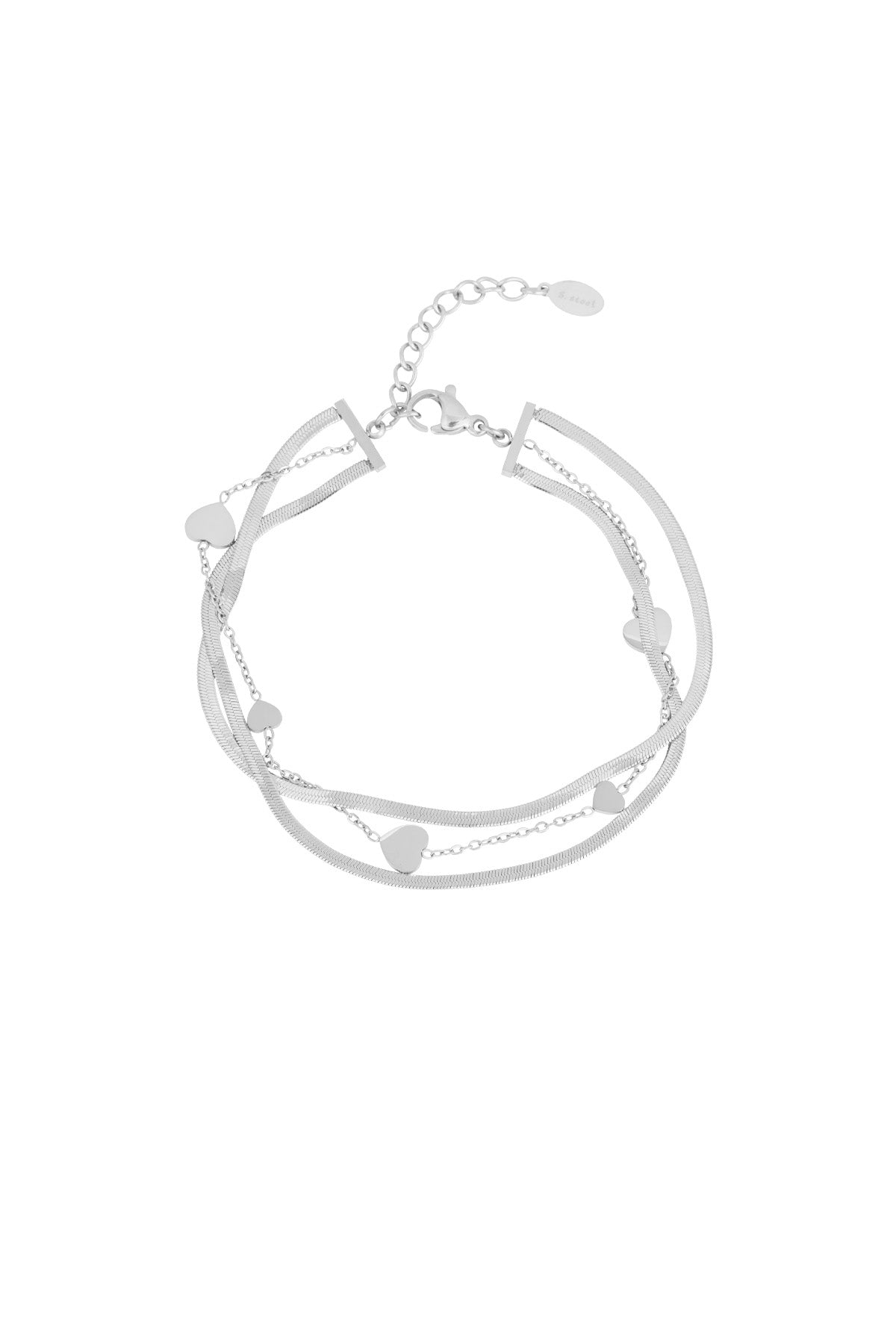 With Love - bedelarmband Zilver