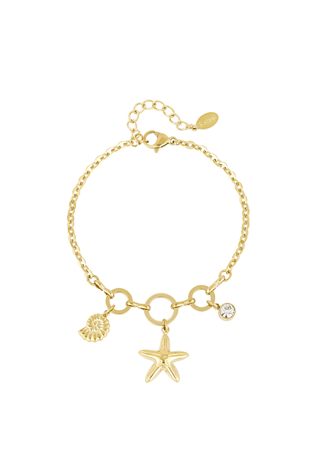 I Sea You - schelp armband Zilver