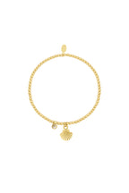 Shell - schelp armband Goud
