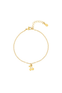 Cherry - kers armband Goud