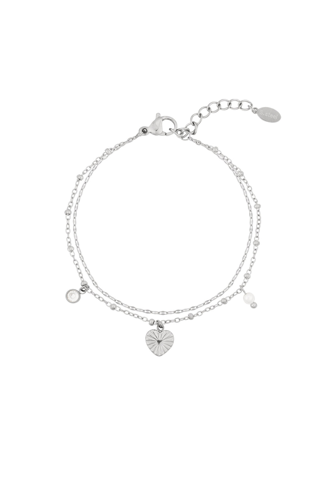 Loveline - bedelarmband Zilver