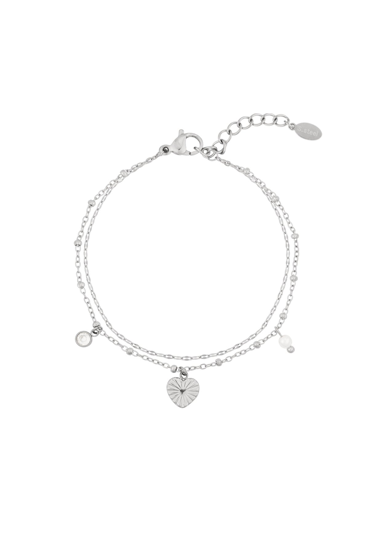 Loveline - bedelarmband Zilver
