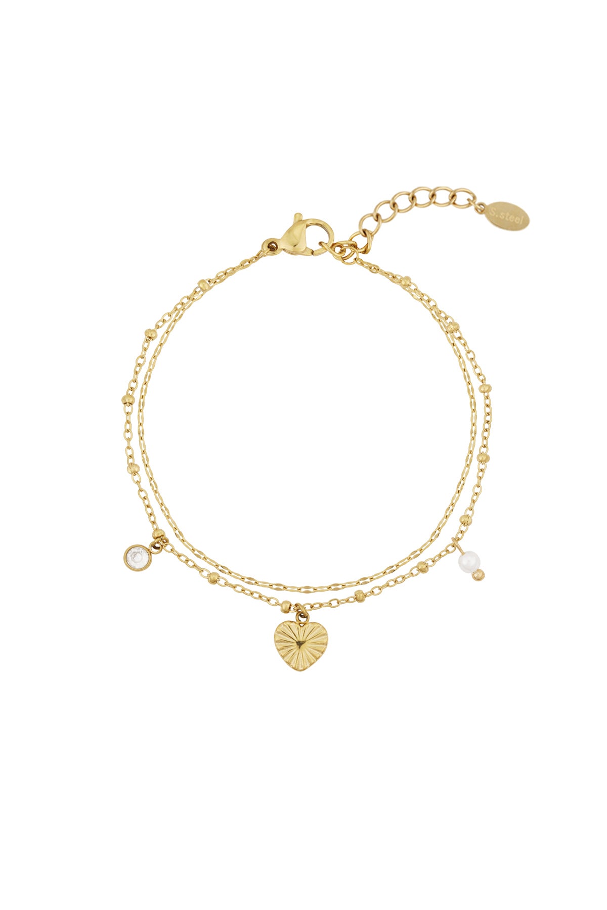Loveline - bedelarmband Goud