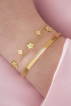 Sky - sterren armband Zilver aan pols