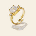 Reine - Statement ring met steen goudkleur