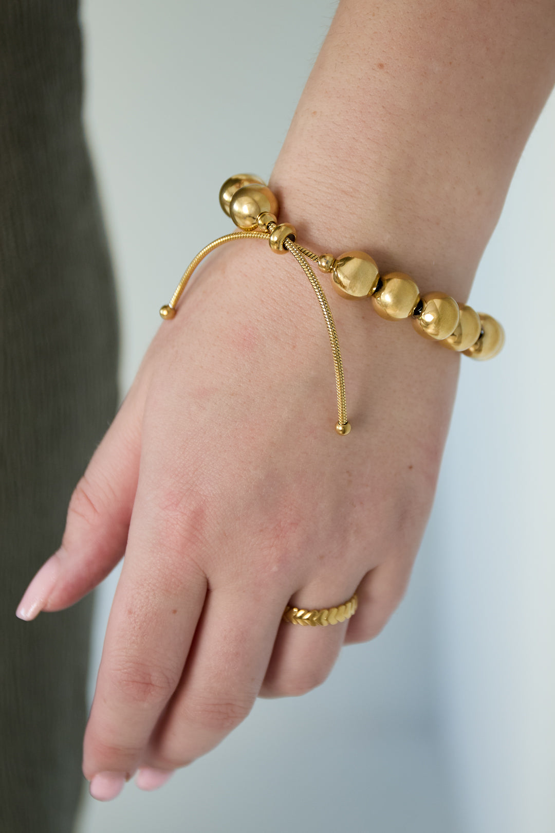 Bubble - schakelarmband Goud detail