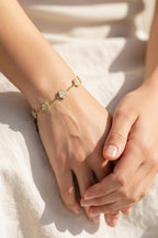 Fiore - Bloemen armband met zirkonia