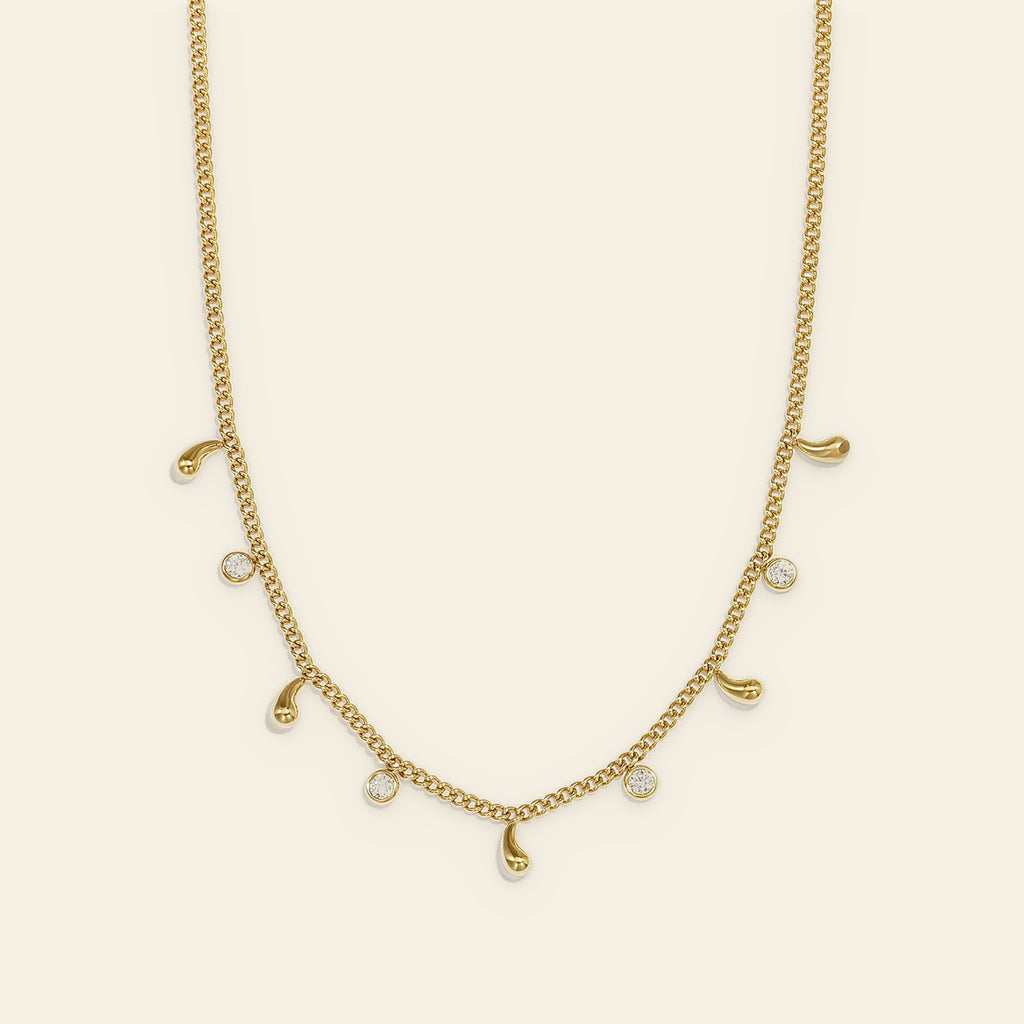 Rosée - Druppel ketting goudkleur