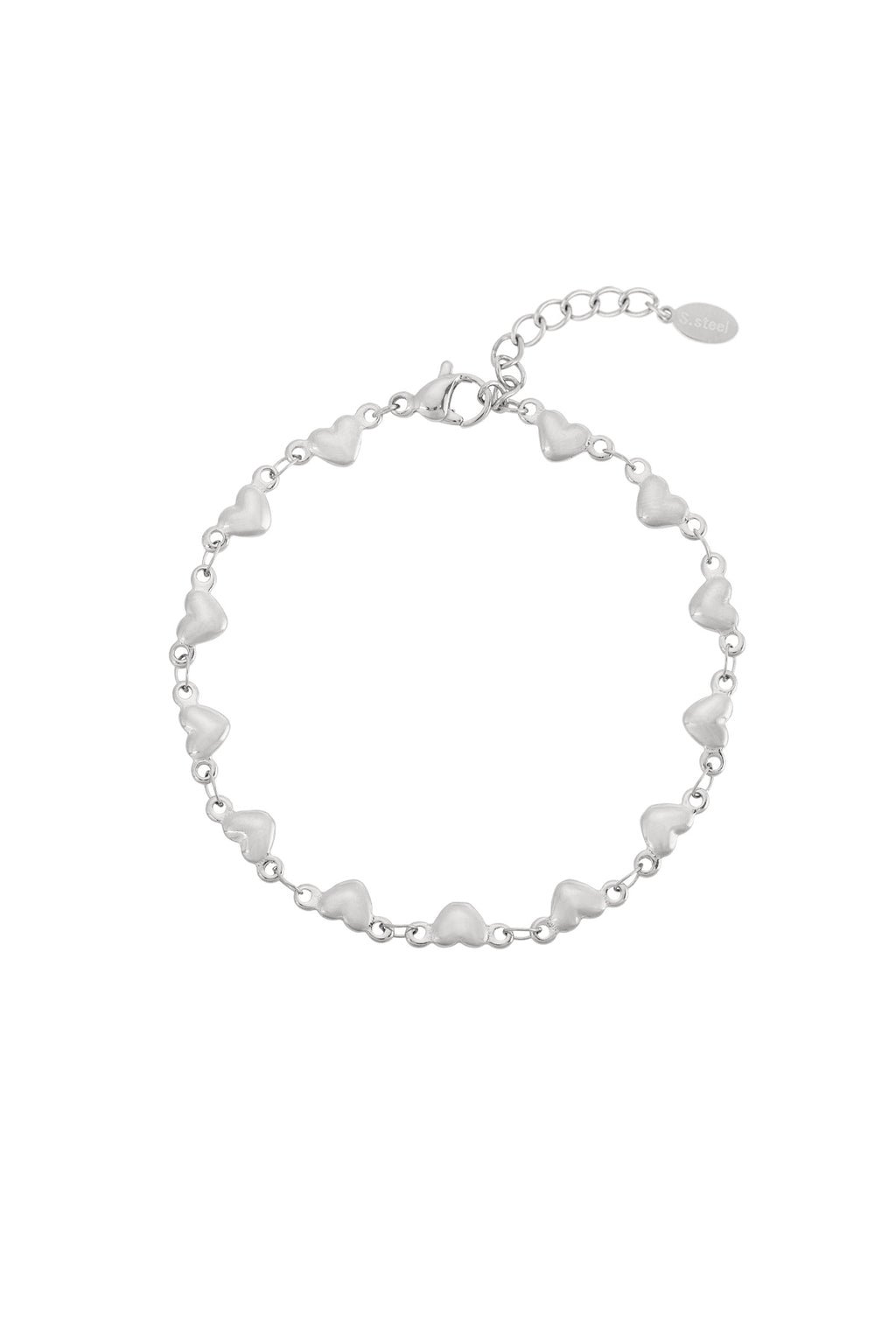 Spreading Love - hartjes armband Zilver