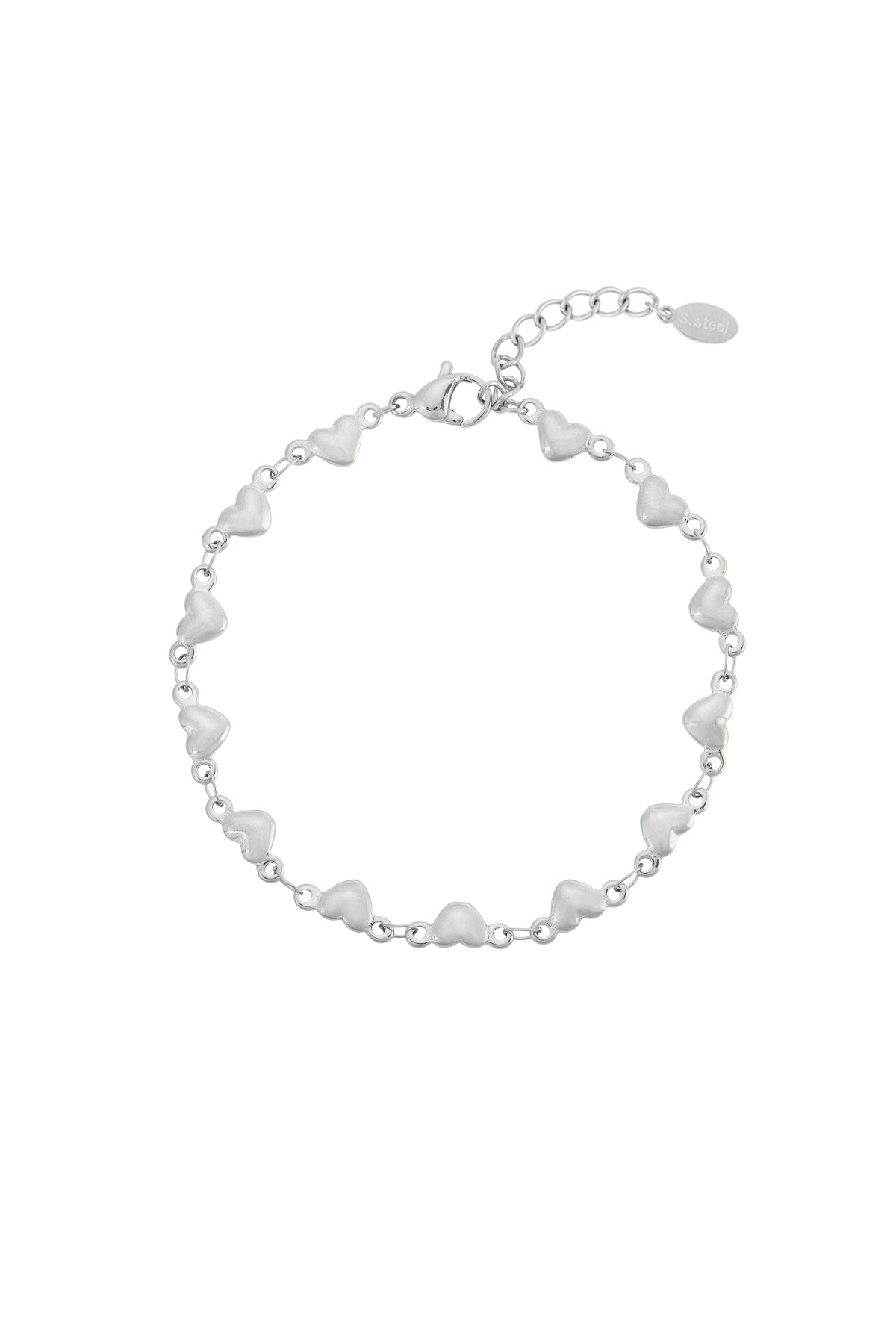 Spreading Love - hartjes armband Zilver