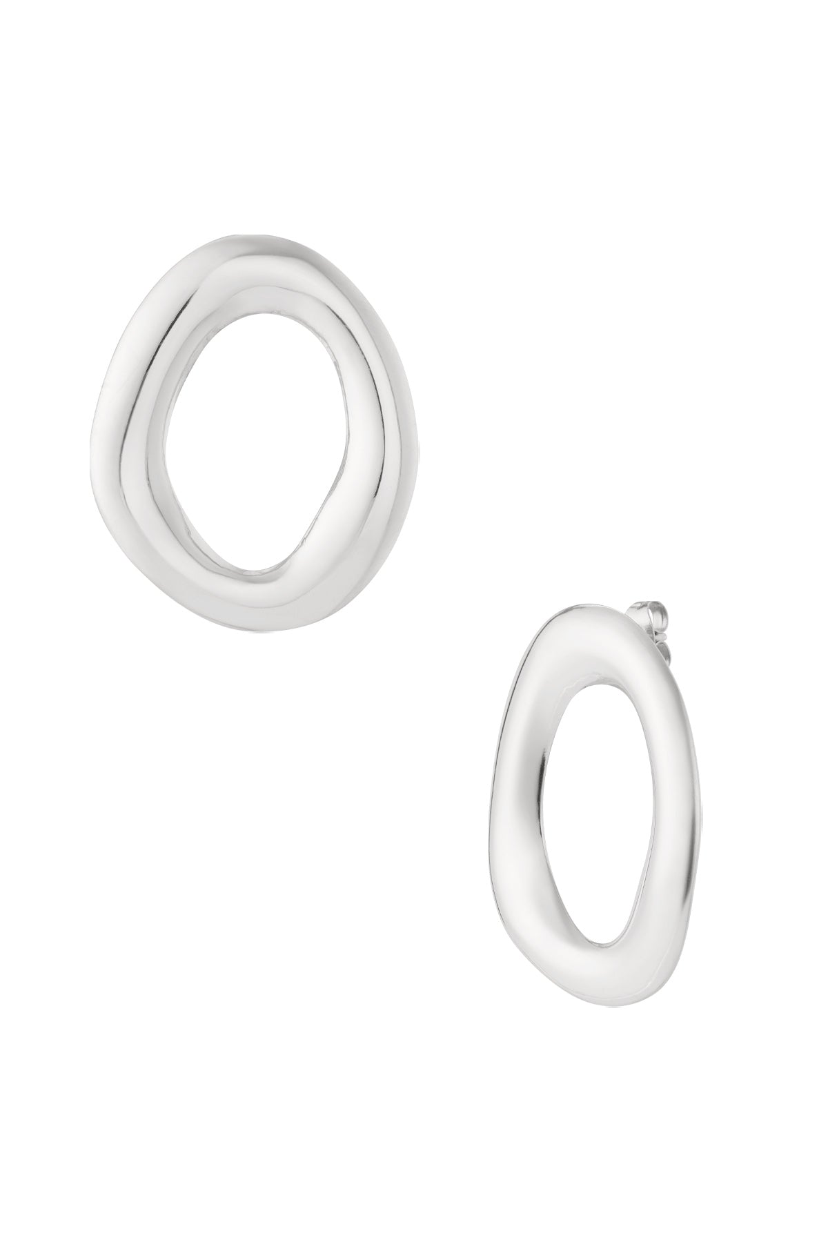 Lucia - ronde oorbellen Zilver
