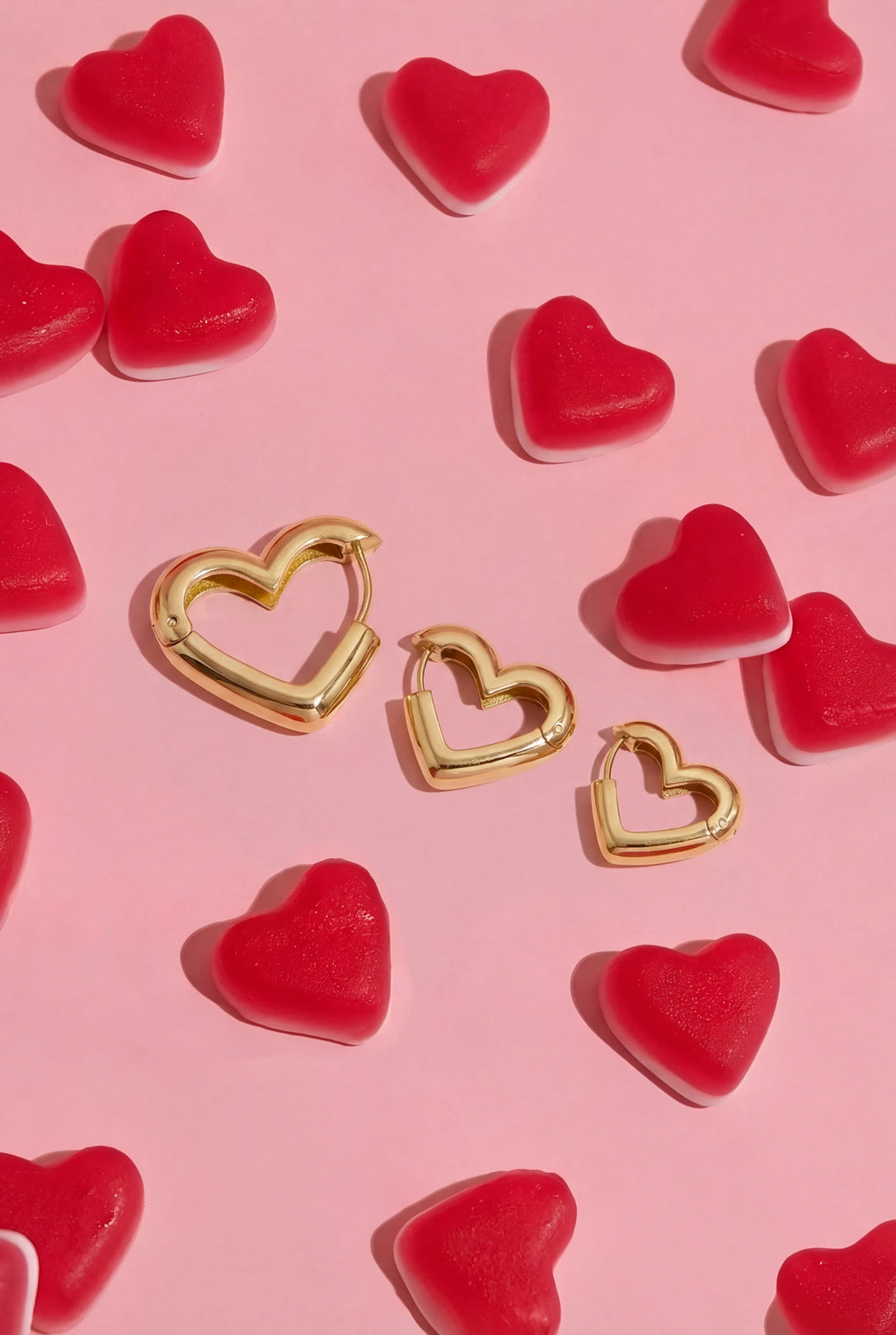 Heartie - hoops Goud aan oor