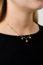 Astrid - hanger ketting Goud aan hals