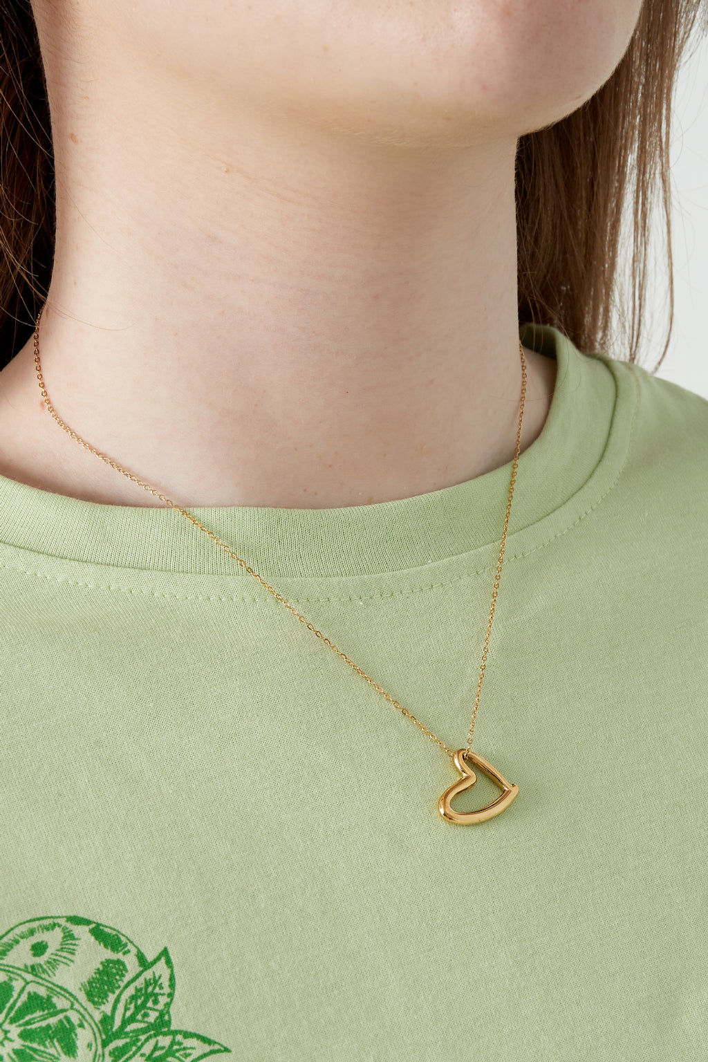Petit - hanger ketting Goud aan hals