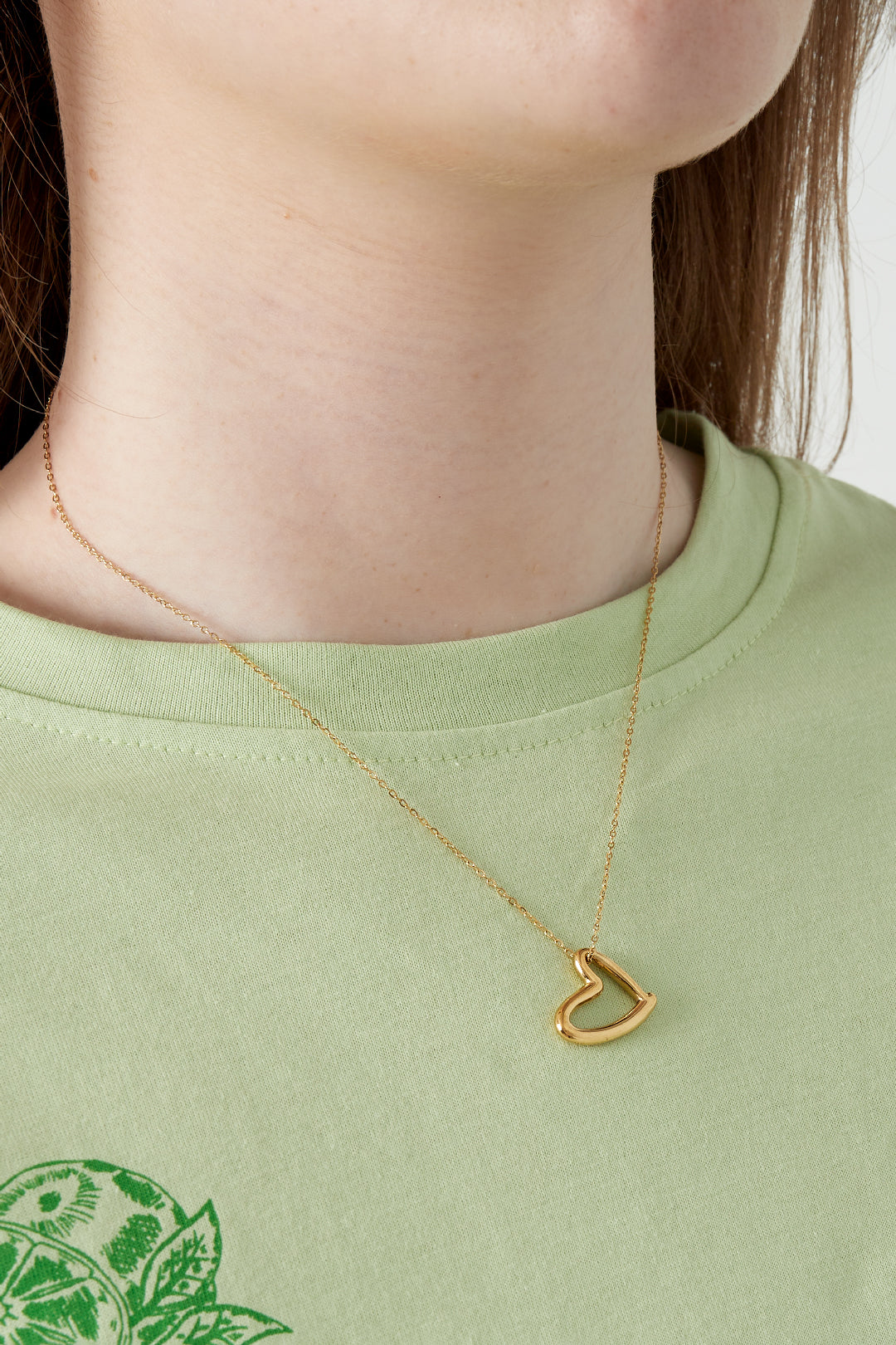 Petit - hanger ketting Goud aan hals