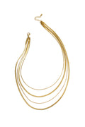Fishbone - layered ketting Goud