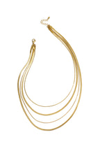 Fishbone - layered ketting Goud