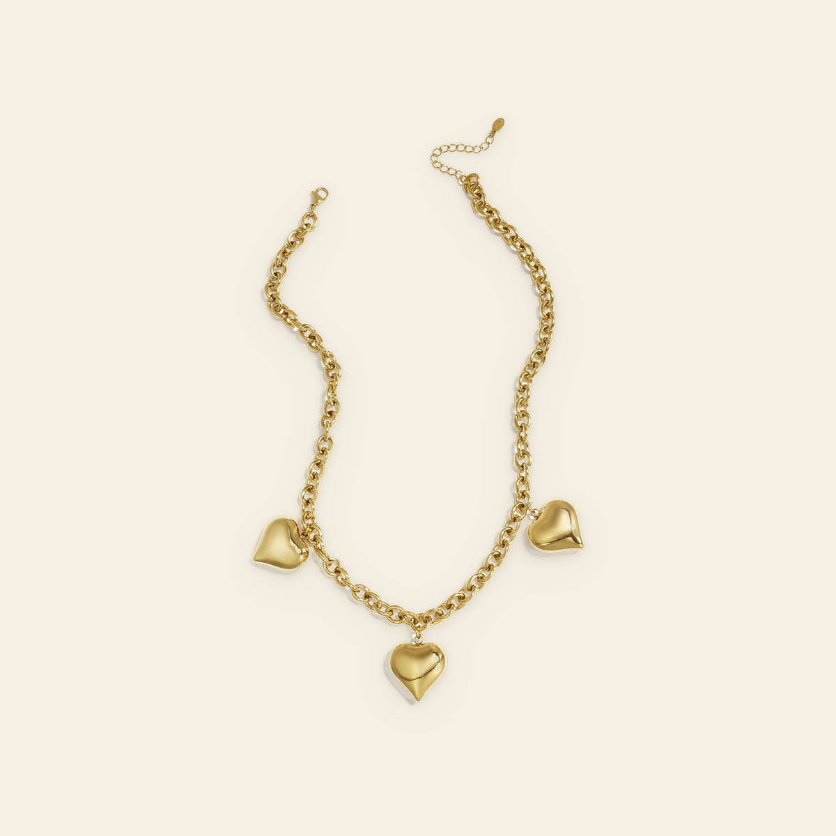 Amour - Hartjes schakelketting goudkleur