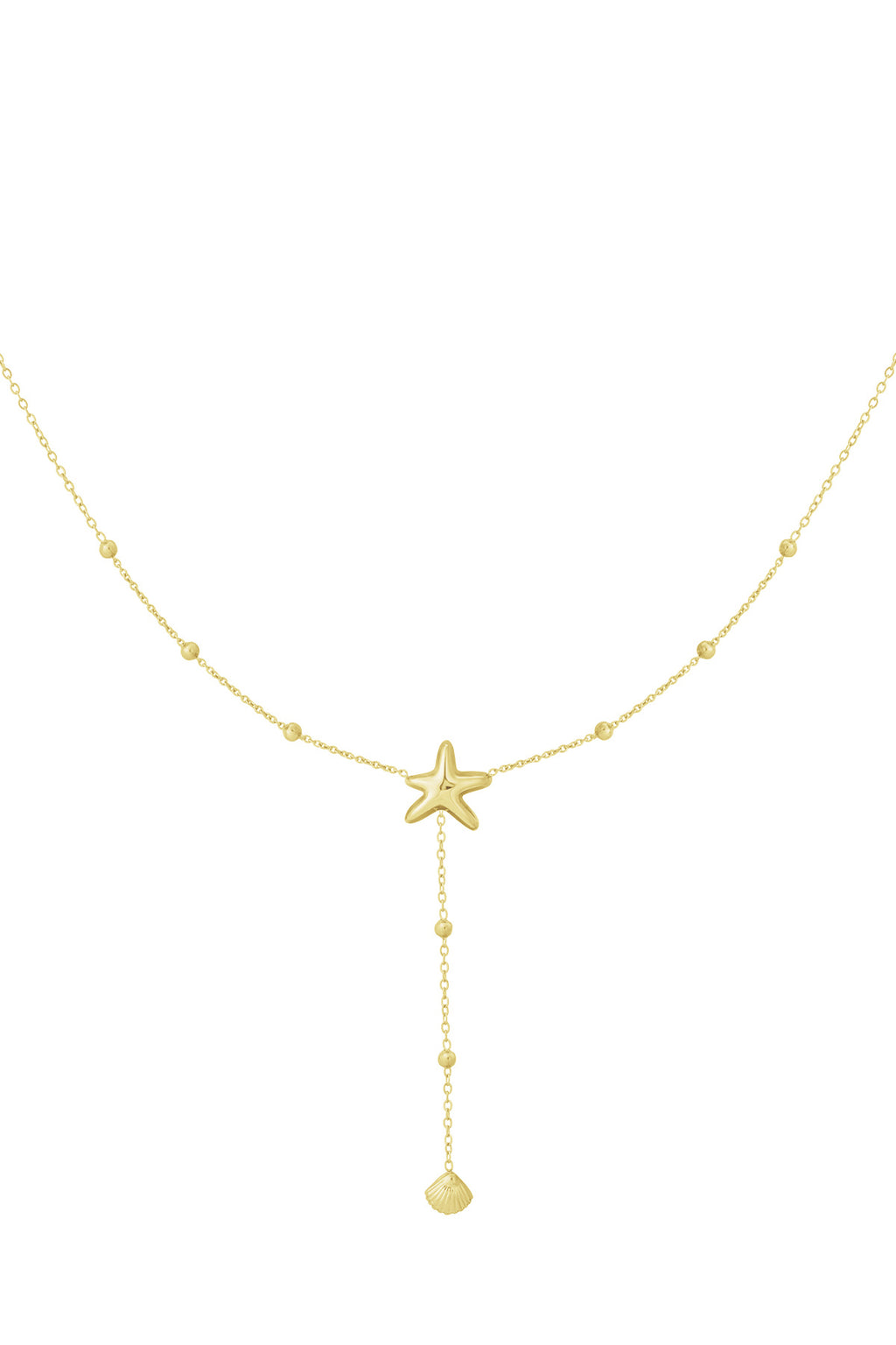 Coquille - hanger ketting Goud detail