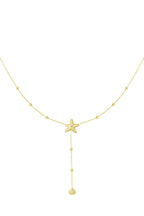 Coquille - hanger ketting Goud detail