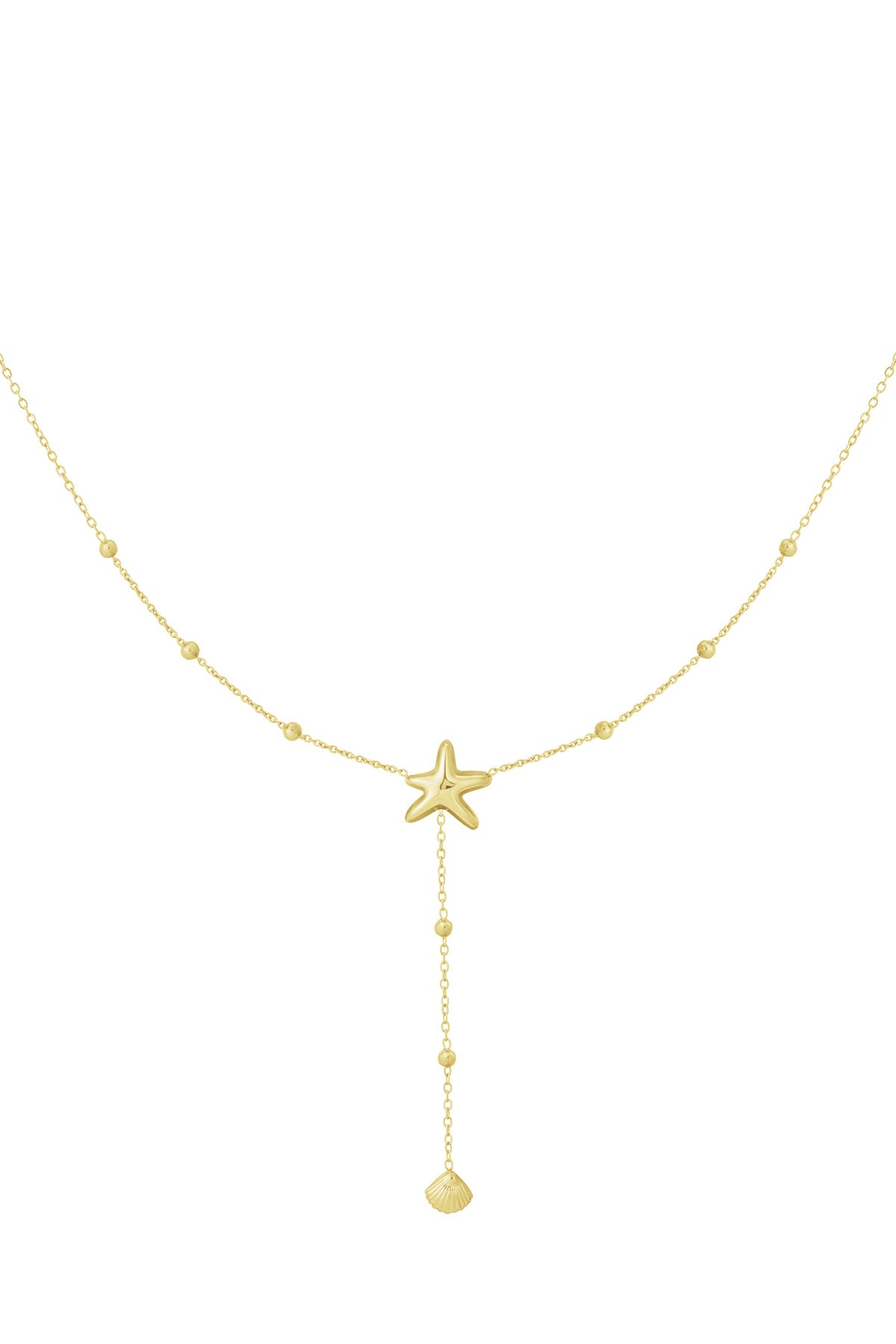Coquille - hanger ketting Goud detail