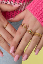 Ronde - bandring Goud detail
