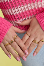 Braid - bandring Goud aan hand