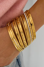 Bare - manchet armband Goud aan pols