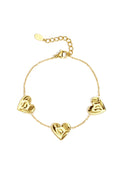 Meave - hartjes armband Goud