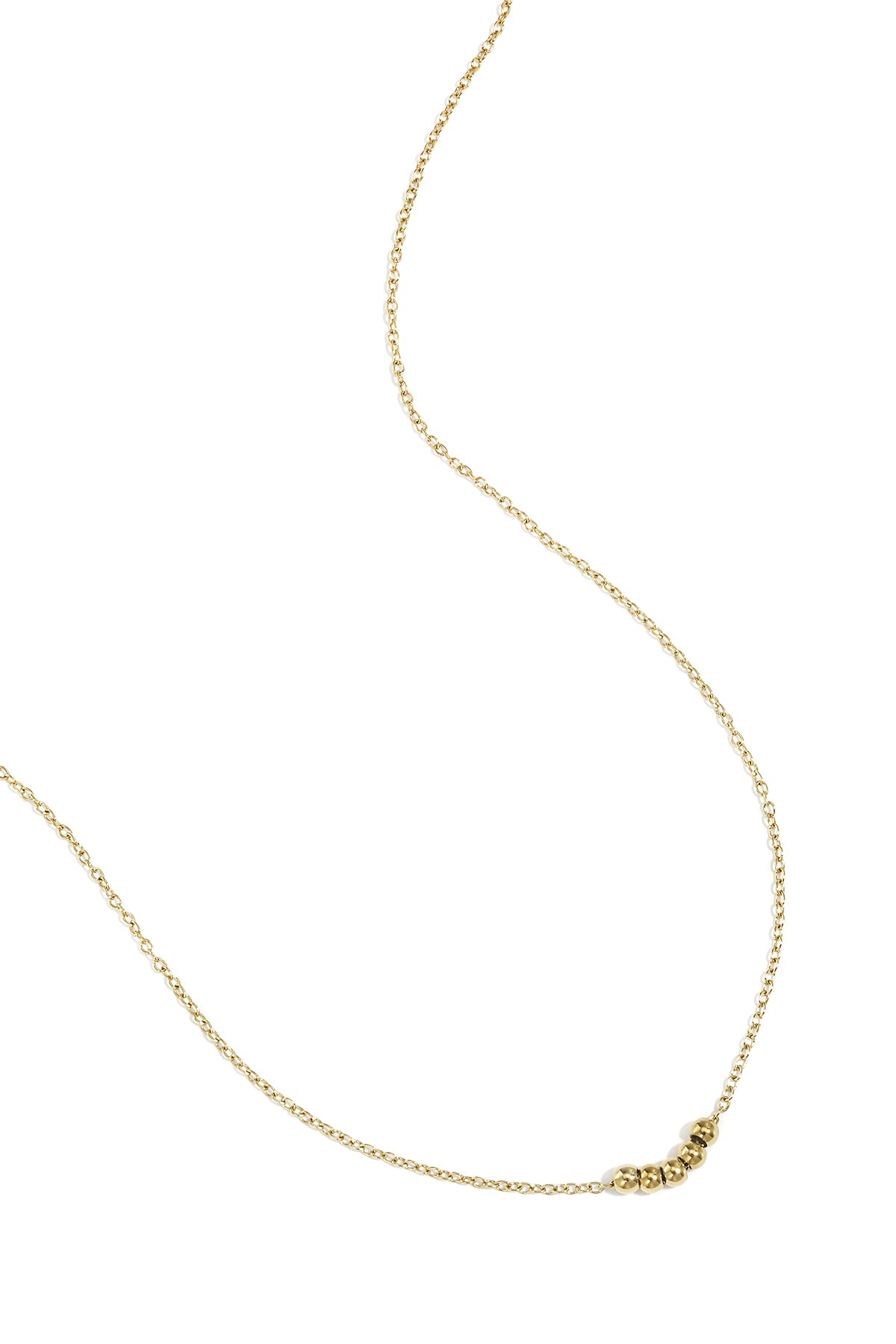 Pebble - schakelketting Goud detail