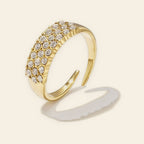 Céleste - Pavé stapelring goudkleur