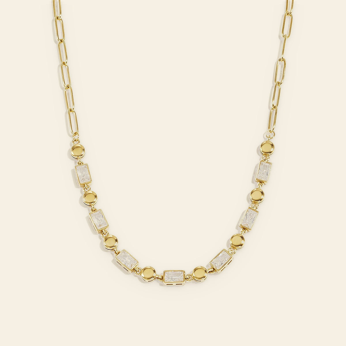 Prisma - Ketting met zirkonia stenen goudkleur