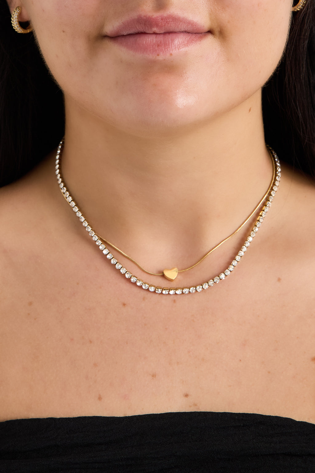 Duet - Dubbele ketting met hartje