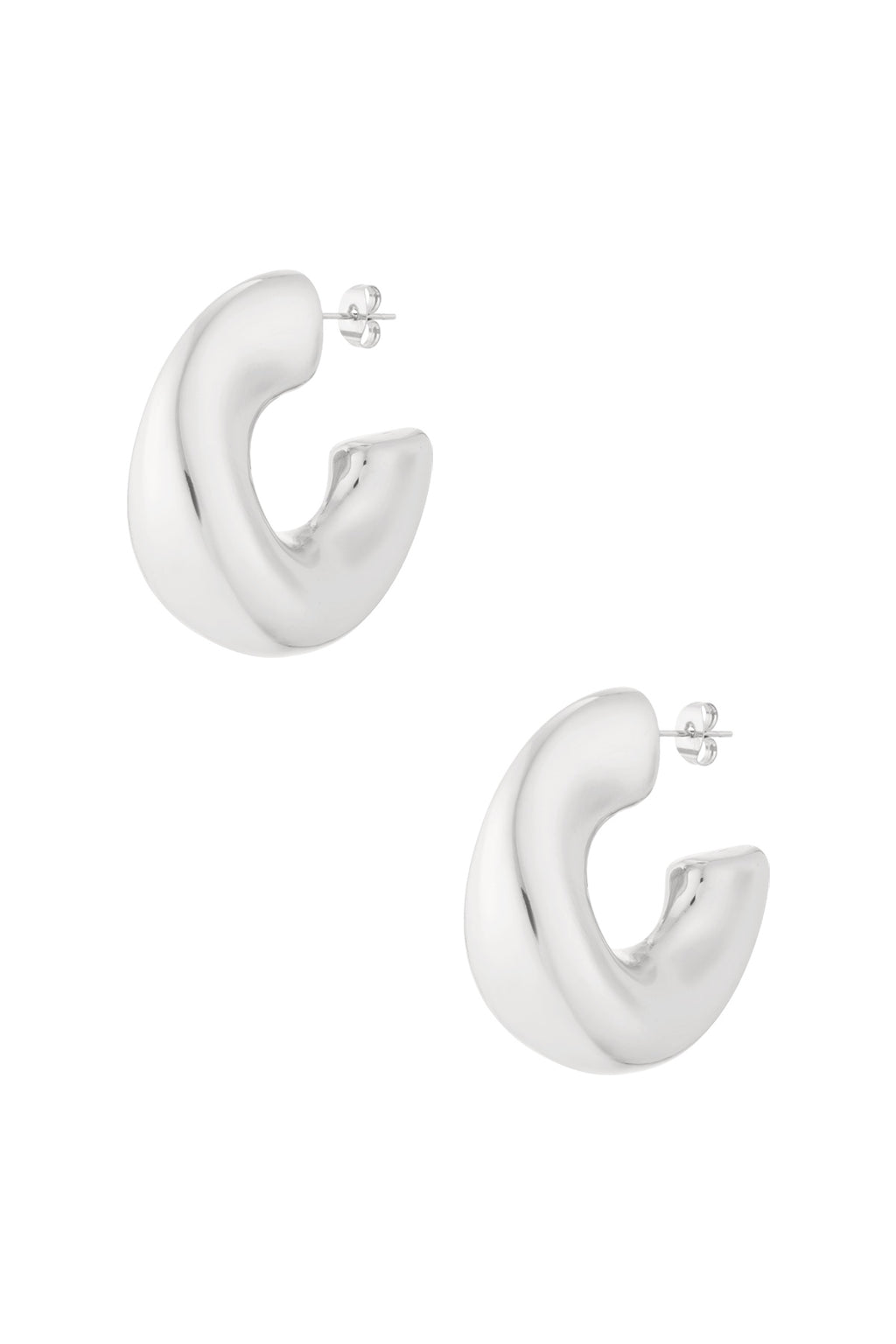 Marigold - statement creolen Zilver