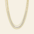 Glamour - Gelaagde ketting met zirkonia goudkleur
