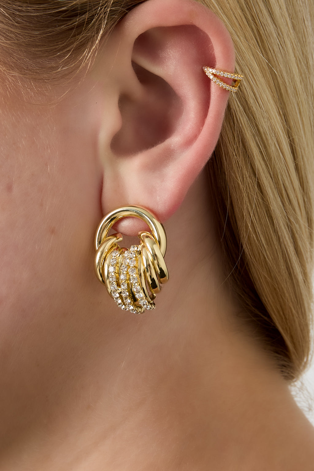 Extra Touch - earcuff Goud aan oor