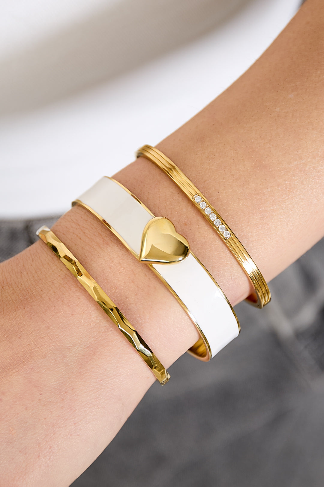 Amélie - Emaille armband met hartje