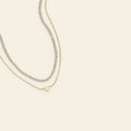Duet - Dubbele ketting met hartje goudkleur