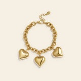 Amour - Hartjes schakelarmband
