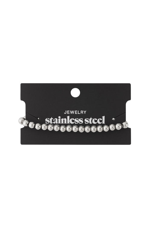 Stone - schakelarmband zilverkleurig