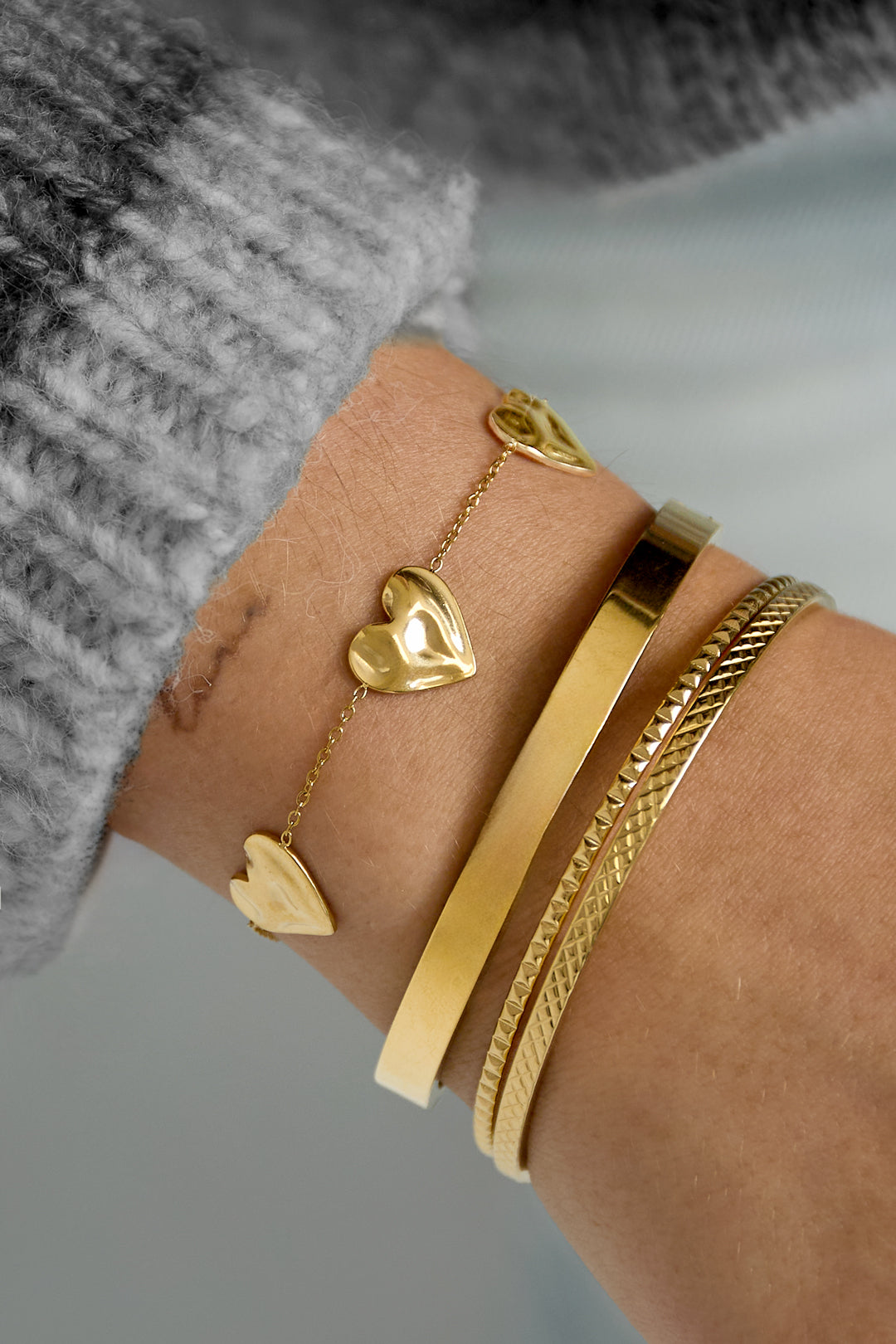 Show Some Love - hartjes armband Zilver