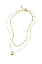Heart - layered ketting Goud