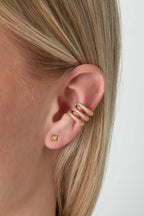 Sparkle - earcuff Goud aan oor