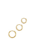Trio - hoops set Goud
