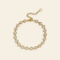 Gloria - Armband met ronde zirkonia goudkleur