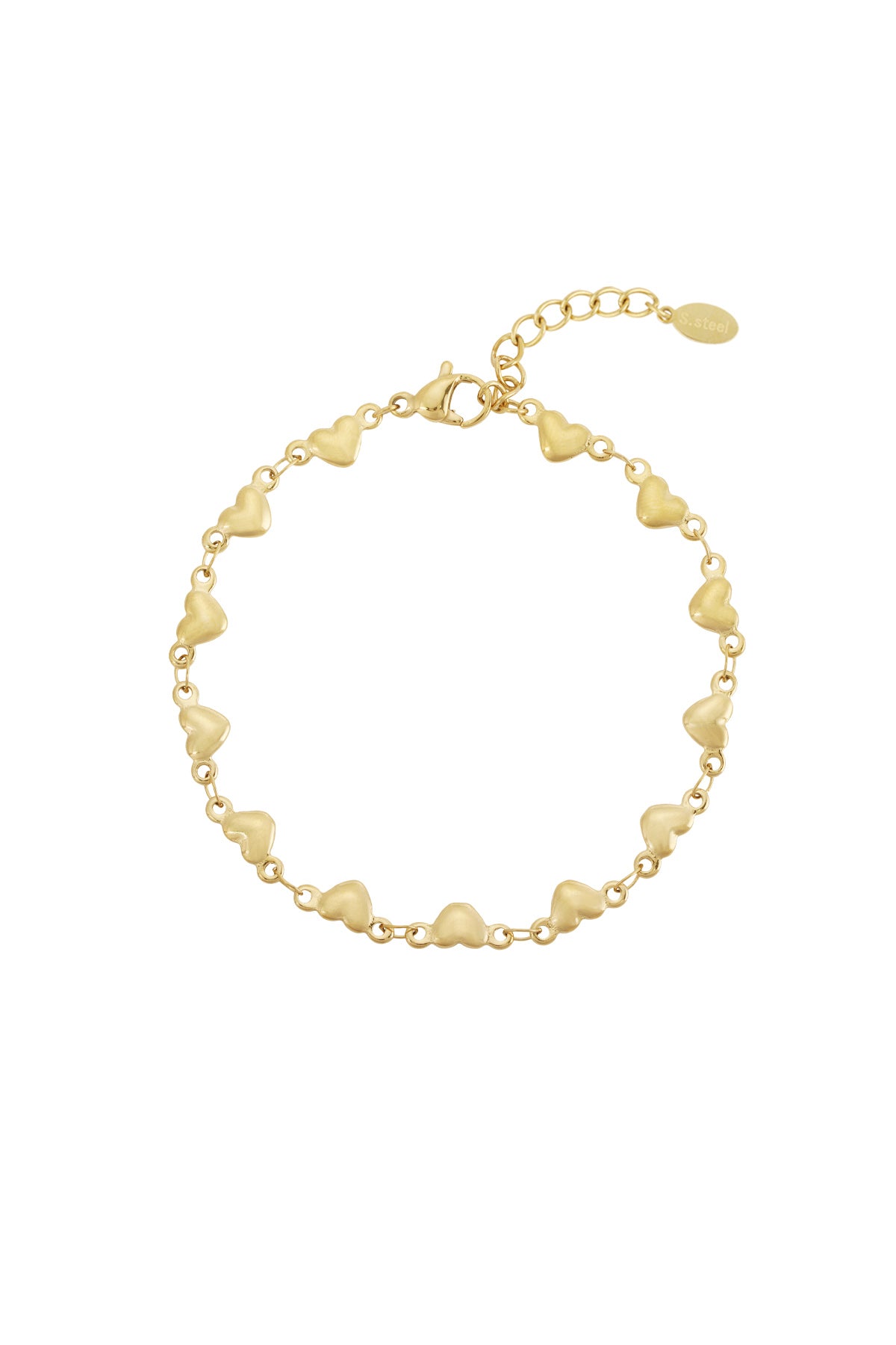 Liva - hartjes armband Goud